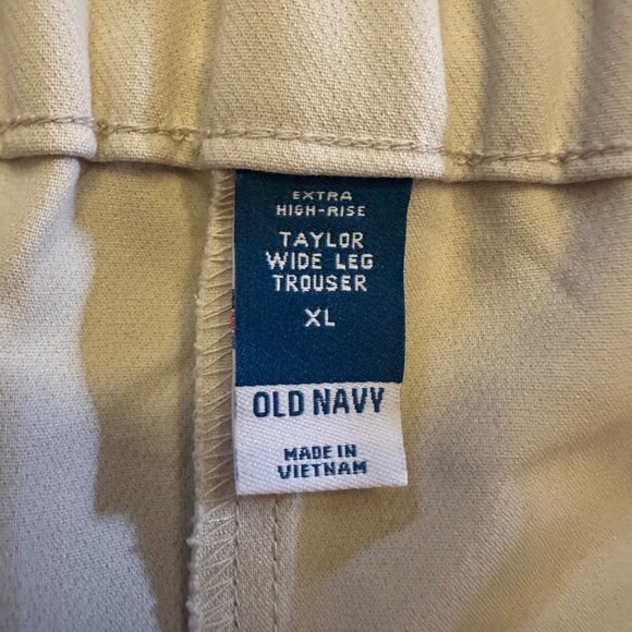 Extra High-Rise Taylor Wide Leg Trousers XL By Old Navy cream white - Picture 6 of 9